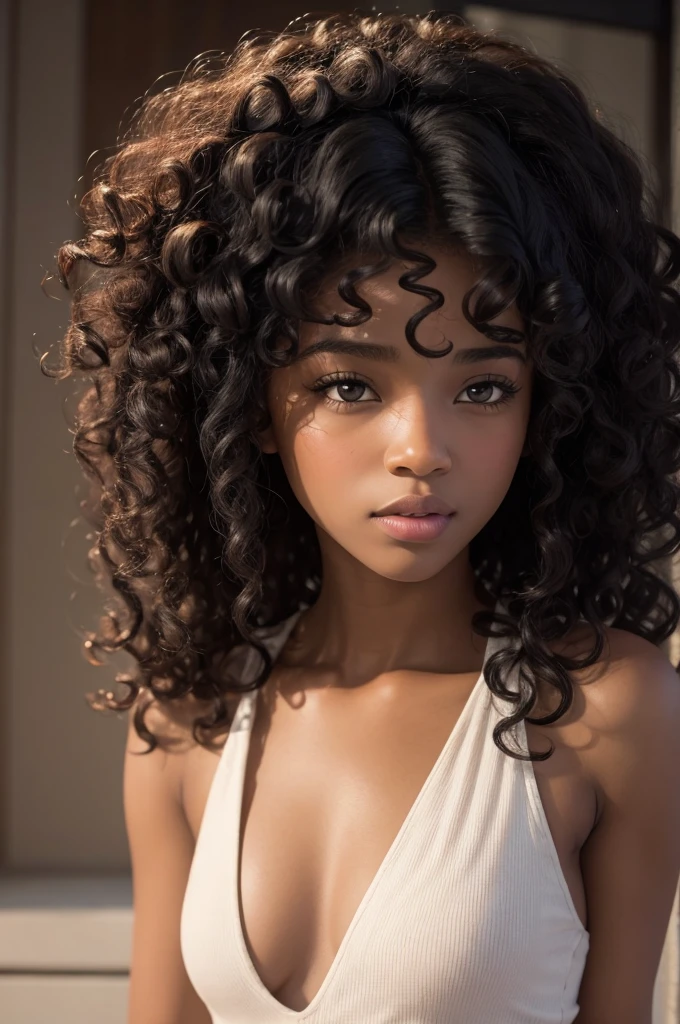 Black character with curly hair