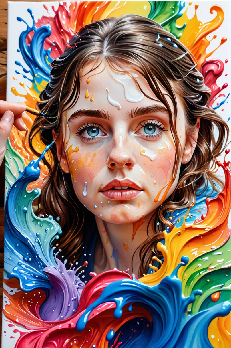 Colorful, multiple colors, intricate detail, splash screen, photorealistic, intricately detailed fluid gouache painting, calligraphy, acrylic, watercolor art,
masterpiece, best quality, 1girl,  waifu