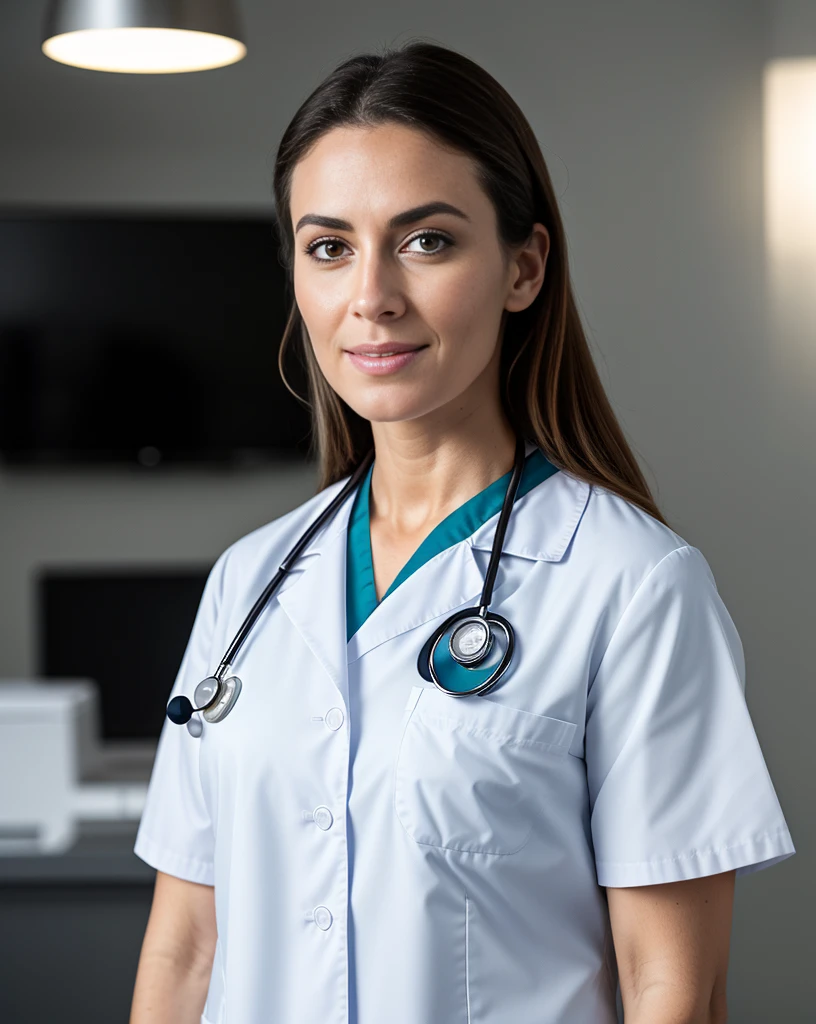 full body, a beautiful nurse, detailed medical uniform, detailed face, intricate medical equipment, warm lighting, cinematic, photorealistic, (best quality,4k,8k,highres,masterpiece:1.2),ultra-detailed,(realistic,photorealistic,photo-realistic:1.37),highly detailed eyes, stunning medical facility, advanced technology, complex medical procedures, delicate medical instruments, dramatic lighting, cinematic composition