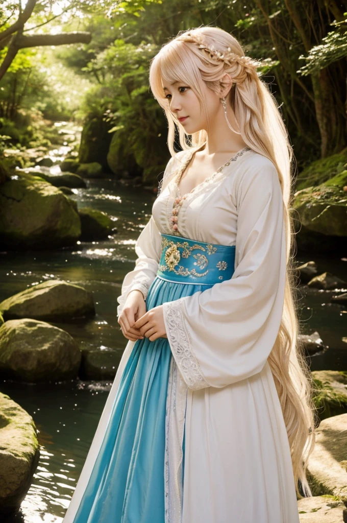 shenhe genshin como ninfa de viento