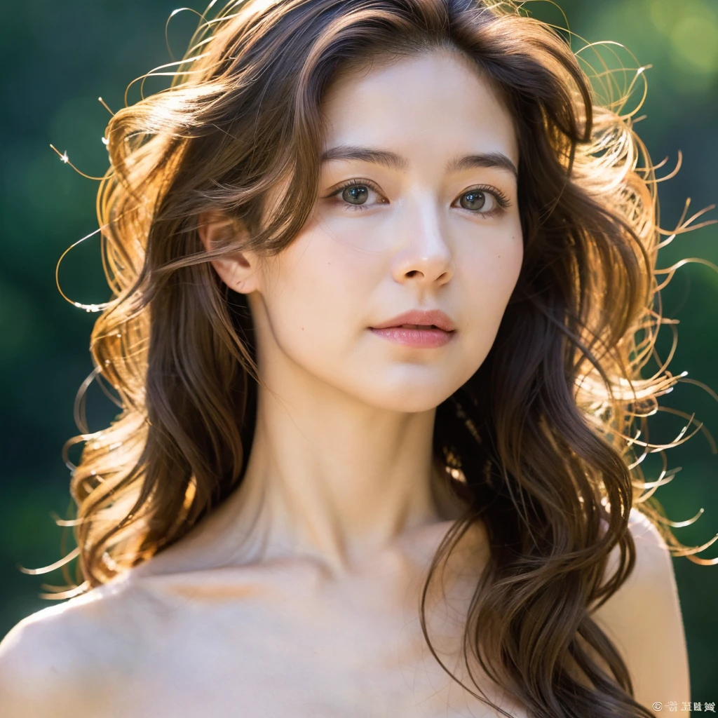 Beautiful mature woman with beautiful wavy long hair, so much close to me, naked, Ultra-high resolution,(Realistic:1.4), ((Highest quality)), ((masterpiece)), (be familiar with),