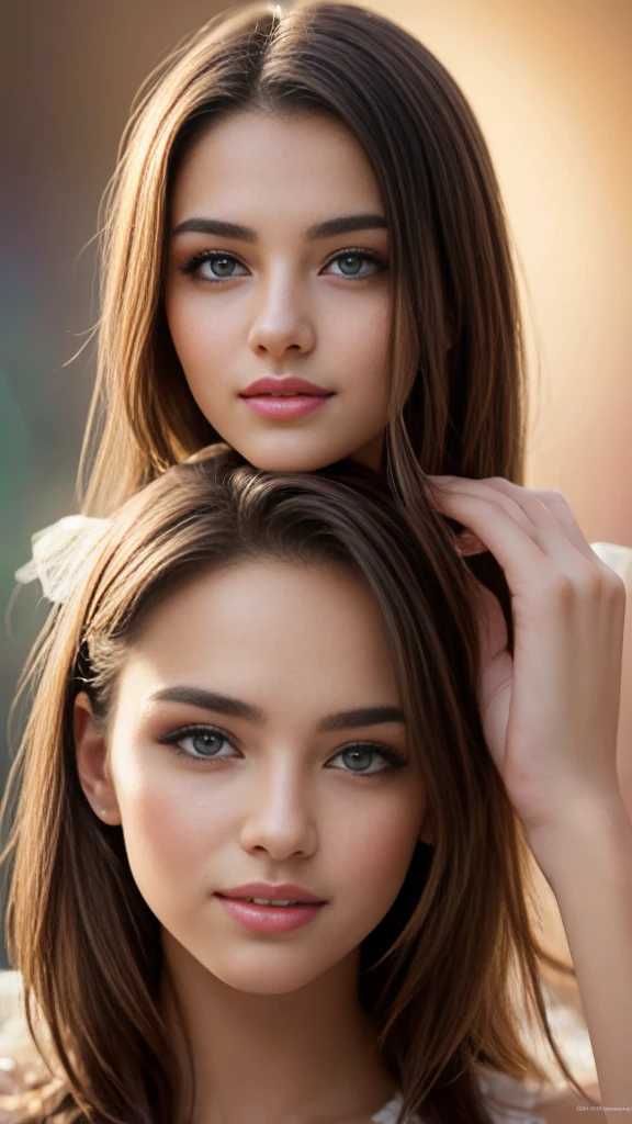 beautiful detailed face, militation, stunning eyes, juicy lips, Gorgeous girl, Soft lighting, Bright colors, portrait, A high resolution, romantic atmosphere, dreamy background, elegant pose, delicate details, flawless skin, captivating look, Charming smile, Visual Arts Aesthetics, master strokes , oil painting style, gallery worthy, Unearthly beauty, flashed, Diffusion of light