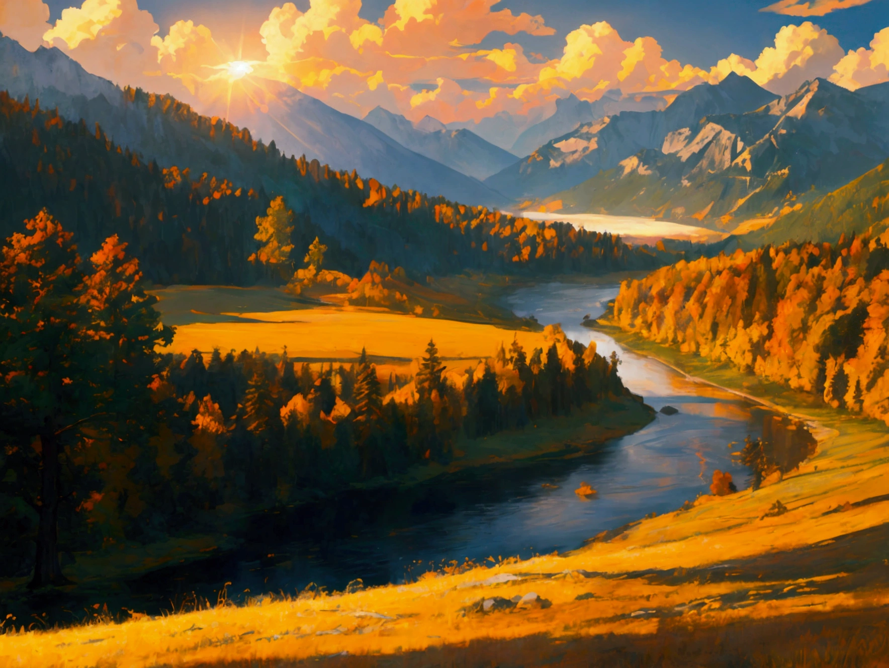 Nostalgic atmosphere Bright landscape nature