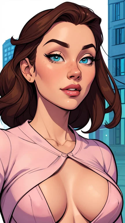 cartoon style:1.2), woman Cartoon image of a woman , sensual clothes , super cute girl, fully body, cartoon style illustration, Cartoon art style, Cartoon art style, digital illustration style, highly detailed character design, Detailed and cute digital art, City fan art, Portrait Character Design, beautiful digital illustration, high-quality portrait, comic book art, character design portrait, white background Buso without clothes and medium breasts 