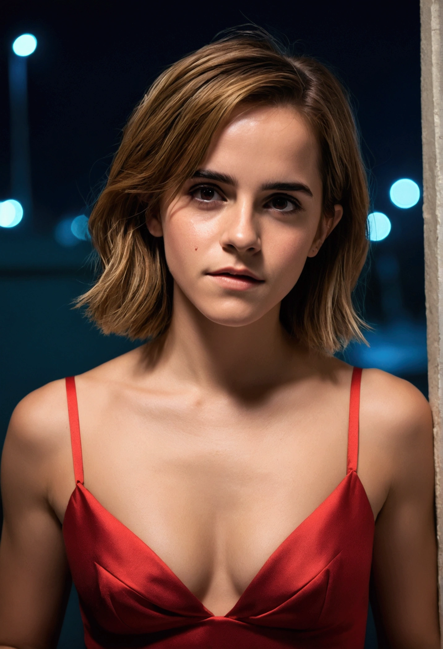 little Emma Watson, (Tomar selfies, aerial view: 1,4), (straight half of the torso: 1,4), Portrait photo of a 24-year-old blonde in RAW UHD format (blue eyed woman), Walk down the dark alley, natutal breasts_b, city at night, ( Red dress), (low cut), In detail (Textures!, for the!, shimmering, A color!!, Imperfections: 1.1), Highly detailed glowing eyes, (is looking at the camera), specular lighting, digital slr camera, ultra quality, sharp focus, sharpness, depth of field, film grains, (centered), Fujifilm XT3, Clear as crystal, big breastes, naked torso, The center of the frame, pretty face, sharp focus, streetlight, Neon lights, bokeh, (dimly lit), low key, at night, (night sky ) detailed skin pores, oiled skin, suntan, complex eye details, emma watson, SFW, Moaning in pain, feeling pain, Tears flowing, Hurts, crying of pain, crop top, panties, SFW, bella Durmiente, lying on his back, damp skin and hair, big breastes, black hair, long straight hair, Collections, European youth, the perfect body, naked torso (the perfect body, Small me), Fashionable photorealism, About the high-definition system, (((from the bottom))), a photo of a, sharpness, single 850 4, koda850k portrait camera, F1 lens.6, color rico, Hyperrealistic texture, Eye-catching light texture, Surrealist art, fashionable Cinestil 800 movement, I was scared and cried, Covered in tears, Obedient pain, Moaning in pain, grimaces of pain, throne room, (((Sitting on the throne))