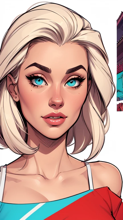 cartoon style:1.2), woman Cartoon image of a woman , sensual clothes , super cute girl, cartoon style illustration, Cartoon art style, Cartoon art style, digital illustration style, highly detailed character design, Detailed and cute digital art, City fan art, Portrait Character Design, beautiful digital illustration, high-quality portrait, comic book art, character design portrait, white background Buso without clothes and medium breasts