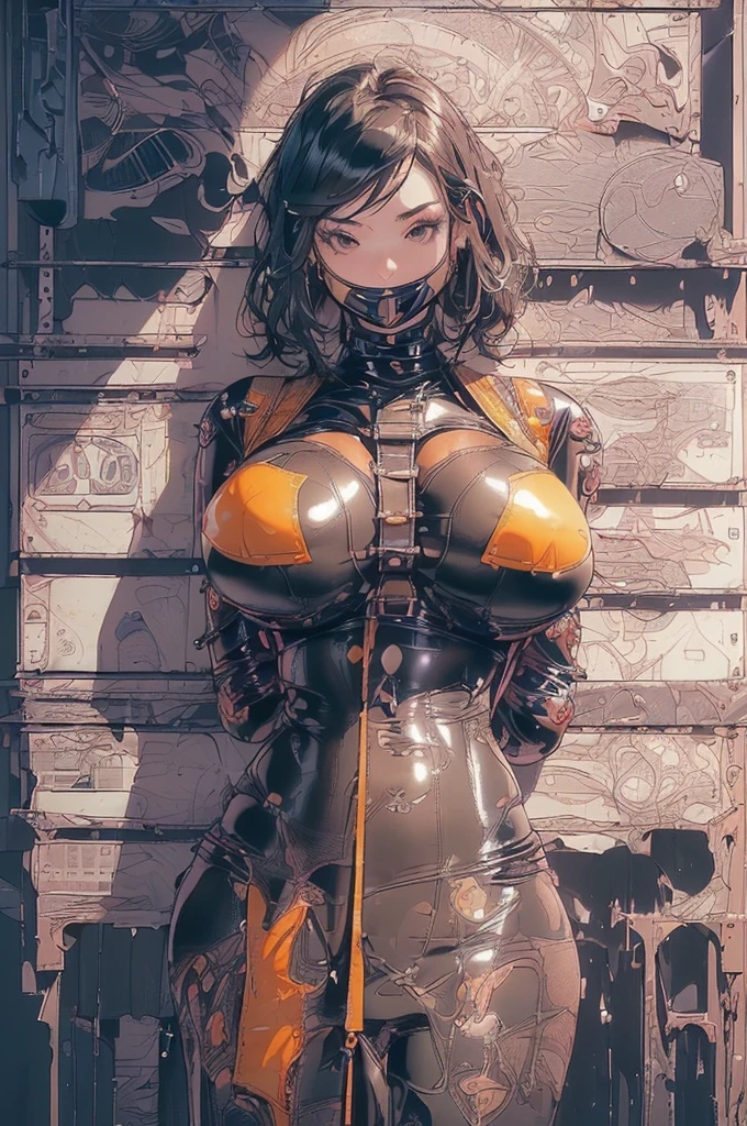 (((Full body Latex Bondage suit))),(((masterpiece, Highest quality))),(((alone:1.2))),(((One Girl:1.2))),32K Wallpapers, Very detailed,(((((portfolio))))),(((((close))))),(((((Breast augmentation))))),((((More angles)))),(((highlight))),(((completion. Detailed face))),((((Very talented)))),(((((The most complex machine))))),(((Genius Mechanic))),((Overall colorful)),(((((Huge breasts,Browsing Caution,((BDSM)),((Latex Bondage))