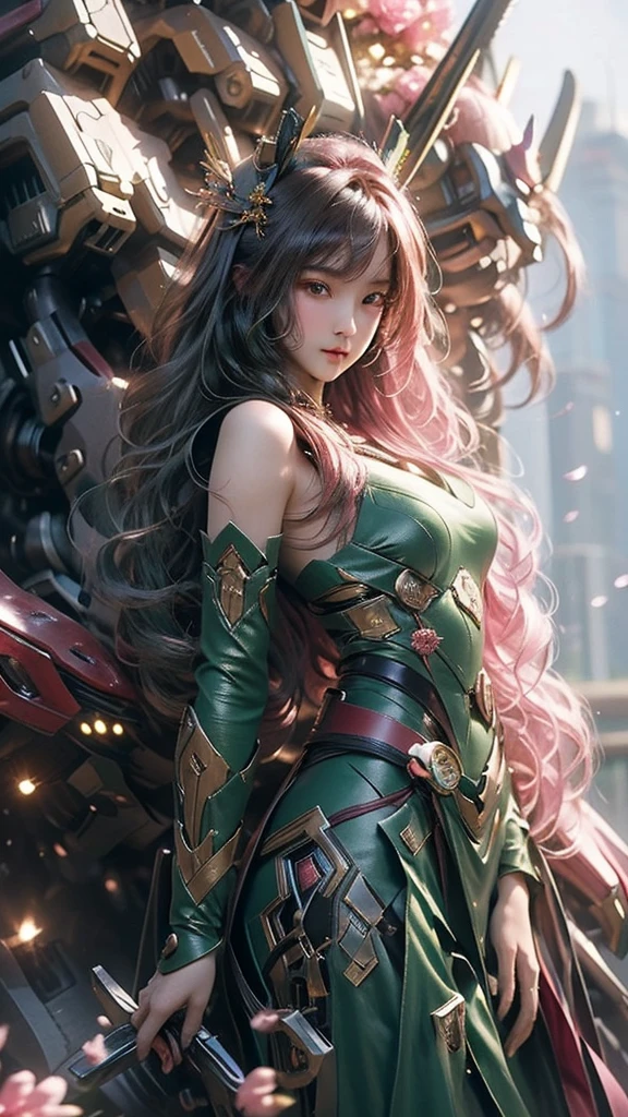 ((高Image quality、Image quality、Ultimate Image quality、Extremely meticulous masterpiece details)),Oriental Xiangyun,Green dragon appears,18 year old fairy,Long hair falls from the dust,man wearing green clothes,Xiangyunzhong,
