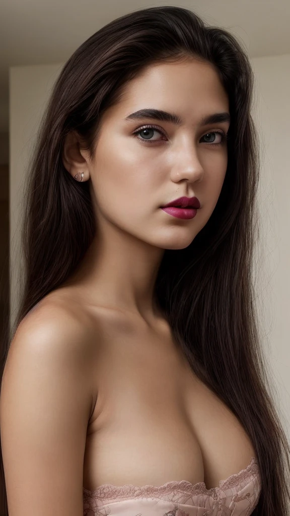 (Best quality,8K,A high resolution,Masterpiece:1.2, DSLR, 16k ),Ultra-detailed,(Realistic,Photorealistic,photo-realistic:1.37),Portrait, Creative style artwork, Historical, classical, Sophisticated, plethora of colors ,Highly detailed, Soft lighting, luxurious environment , black dress, there is young woman , girl wearing a red classy royal dress, performing a music video, slim fit (oval perfect shape, asymmetrical face structure, perfect proportion, almond eye type, hazal eye color, detailed eyes, blue hair color, 32 inch breasts, hourglass figure, slim body, pale white skin tone ,sexy girl, 25 years old, soft wavy hair, looking away, attitude expression, professional makeup, pink lips)