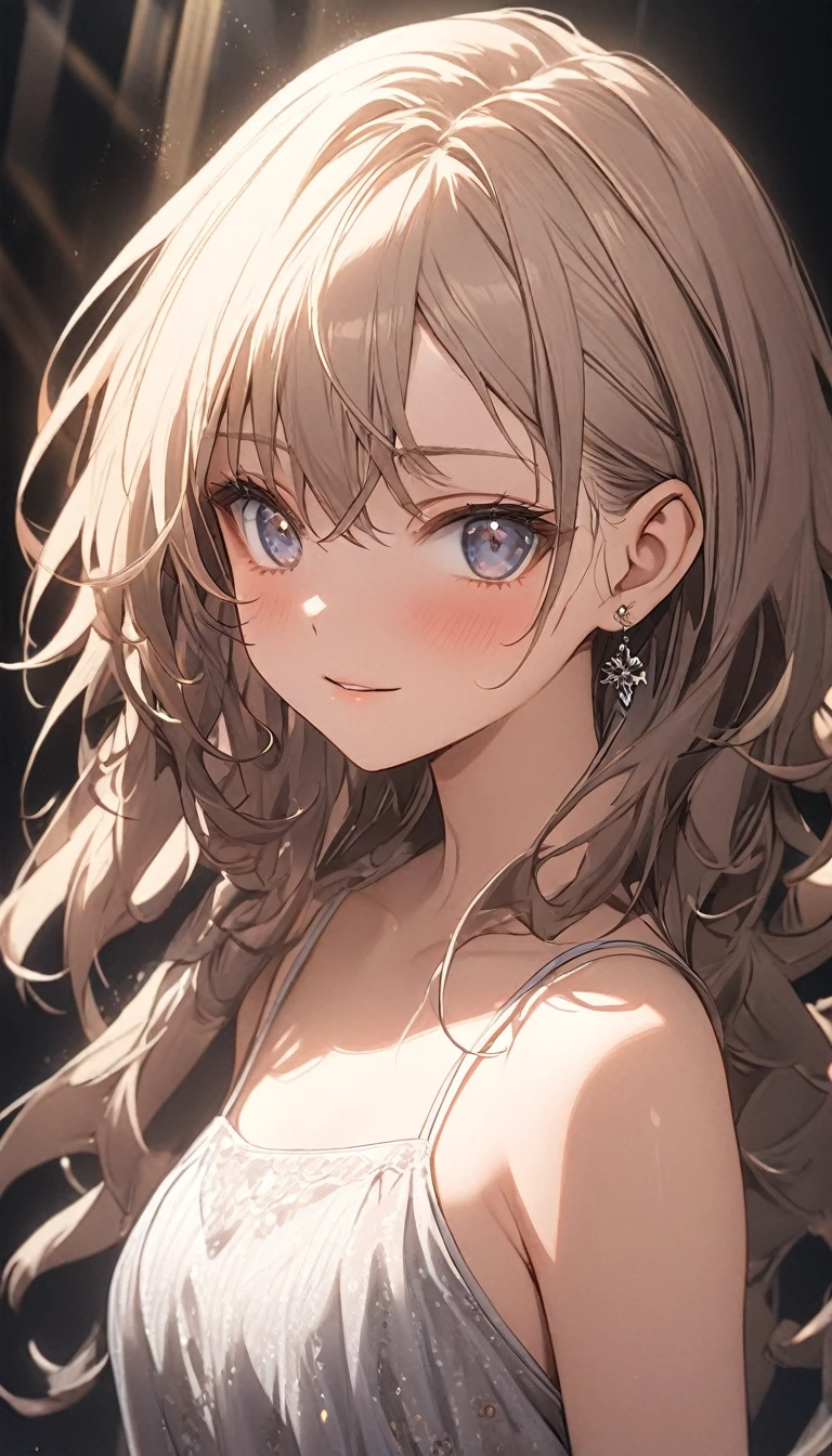 (Best quality, 8k, 32k, Masterpiece, UHD,:1.2),RAW, 1girl,ultra cute , natural lighting,transparent shining eyes, 20yo ,fair complexion ,flushed face,dynamic Lighting,Black girl wearing jewels　Gray Eyes　　pleasure　Resignation　dear　sorrow　destiny　Calm expression bathhouse　((bathing))　Warm background　full_Nude　Completely naked　Gothic Girl