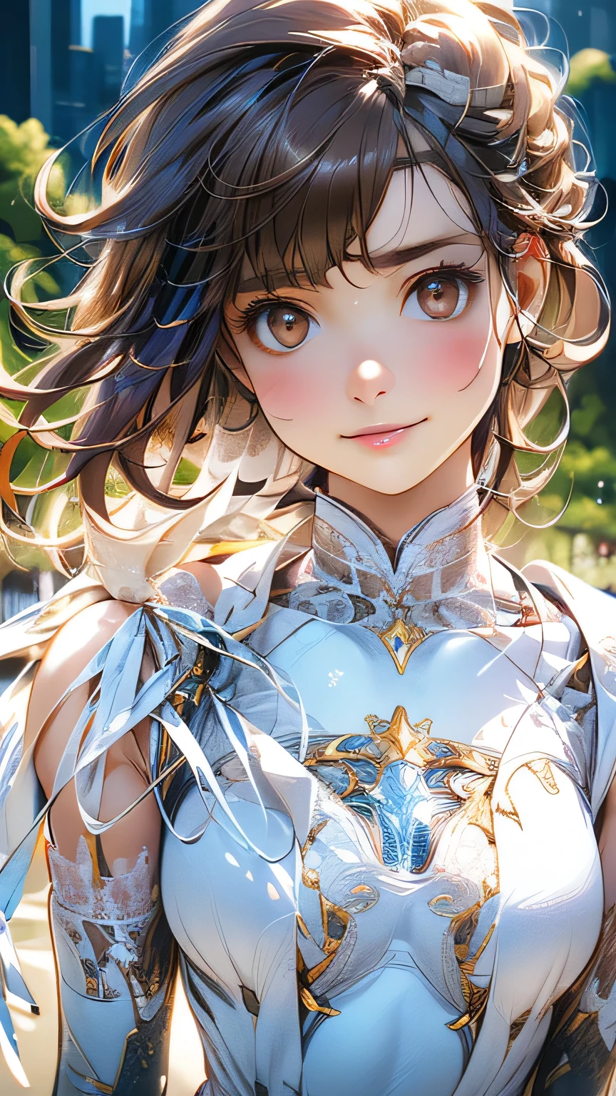 (masterpiece:1.2, Highest quality), (Realistic, photoRealistic:1.4), Beautiful illustrations, (Natural Side Lighting, Cinema Lighting), 
View your viewers, 1 girl, Japanese, Junior high school girl, 14 years old, Perfect Face, cute and symmetrical face, Glowing Skin, thin, 
(Mid-length hair:1.2, Half Up:1.4, Light brown hair), Asymmetrical bangs, Brown eyes, Long eyelashes, (Mid-chest:0.7), 
Beautiful Hair, Beautiful Face, Beautiful details, Beautiful clavicle, Beautiful body, Beautiful fingers, (((Panties are visible))) ((Very large saggy tits)), ((In underwear、White lace underwear))((Fullback panties))Underarm , Slightly , Very large breasts, Full body angle, 14 year old woman , Thick thighs
((Detailed cloth texture)), 
(Beautiful views), evening, (River side), Are standing, (cute, cute smile, Upward glance),