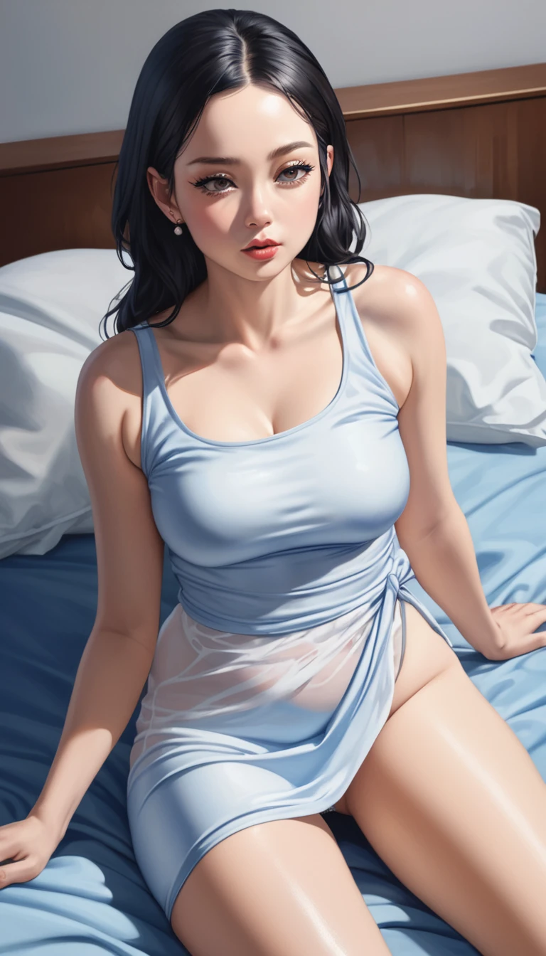 Photorealism、A super beautiful -faceried woman having an affair、Obscene clothing