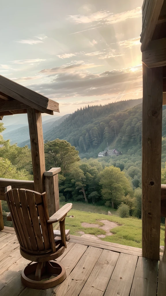 As the light began to fade, an old log cabin was spotted in a small clearing ahead. The cabin's roof shimmered in the fading sunlight. The log cabin was located near a quaint steampunk village, nestled within the rugged wilderness.
Upon approaching the cabin, one could sit on the bottom porch steps, resting their hands on their knees. From this vantage point, a peaceful scene could be taken in as the day came to an end. The natural beauty of the surroundings evoked a sense of calm.
The steampunk village provided a glimpse into an imaginative world, with its unique architecture and retro-futuristic technology. Though small and remote, it was a hub of innovation and creativity.
Beyond the village lay dense forests and rolling hills. The raw, rugged wilderness possessed a spirituality and timeless quality. The changing seasons transformed the landscape in dramatic ways.
As the last light of day faded, the porch of the cabin offered a place of respite and reflection, overlooking the village and natural world beyond. It was a serene spot to connect with nature and find inner peace as darkness slowly descended.