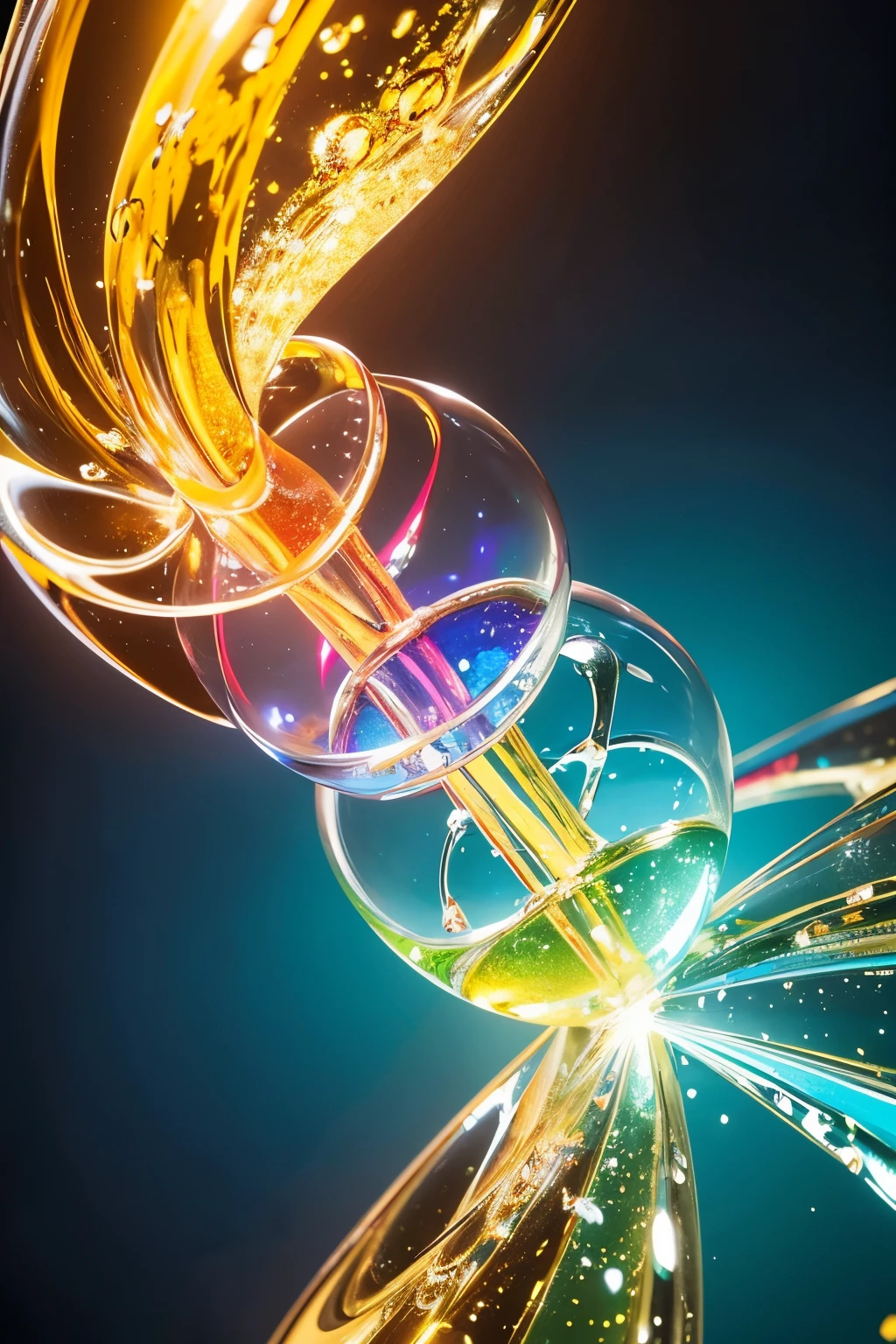 I want an image of chemistry, embodying its pure essence. That is, a masterpiece of photorealistic quality, captured in 8K resolution with RAW photography, showcasing the intricate details of molecular structures. The image should utilize depth of field, cinematic light, lens flare, and ray tracing to create a stunning visual representation. The focus should be on the intricate details of chemical compounds, with an emphasis on the bonds between atoms and molecules. The colors should be vibrant and true to life, highlighting the beauty of the chemical components. The composition of the image should be balanced and the resolution should be ultra-high, allowing for a detailed and crisp viewing experience.