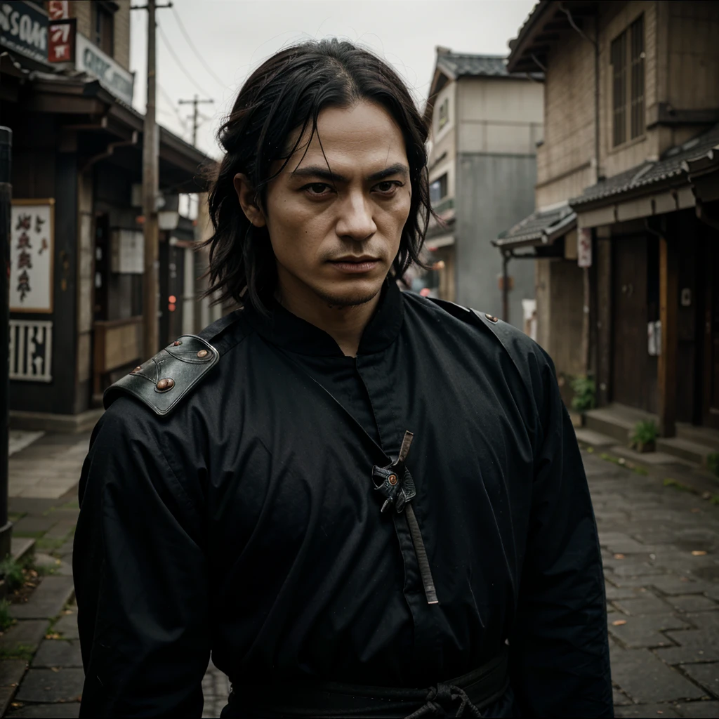 The Crow as a samurai, realistic, 4K, detailed