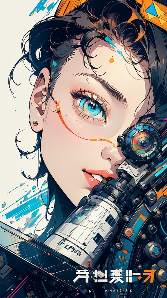 (((masterpiece, highest quality))),(((solo:1.2))),(((1girl:1.2))),32k wallpaper, very detailed, poster, vintage science fiction,(((((geometric cinematic movie poster))))), ((bauhaus)),(shape),(((abstract))),(mid century modern),movie poster,(((((portfolio))))),(((((Close-up))))),(((((bust up))))),((((more various angle)))),((((highlight)))),Vast landscape,((((heterochromia)))),(((complete. detailed face))),((((Extremely talented)))),(((((most complecated futristic machine))))),(Colorful color scheme),reflect kaleidoscope