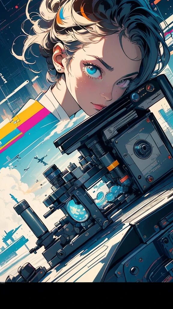 (((masterpiece, highest quality))),(((solo:1.2))),(((1girl:1.2))),32k wallpaper, very detailed, poster, vintage science fiction,(((((geometric cinematic movie poster))))), ((bauhaus)),(shape),(((abstract))),(mid century modern),movie poster,(((((portfolio))))),(((((Close-up))))),(((((bust up))))),((((more various angle)))),((((highlight)))),Vast landscape,((((heterochromia)))),(((complete. detailed face))),((((Extremely talented)))),(((((most complecated futristic machine))))),(Colorful color scheme),reflect kaleidoscope