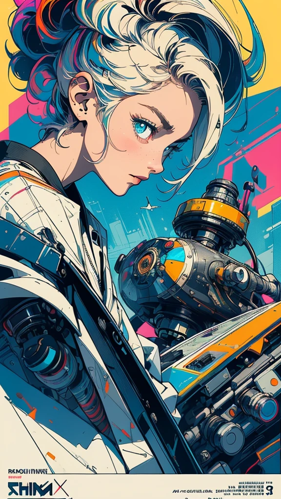 (((masterpiece, highest quality))),(((solo:1.2))),(((1girl:1.2))),32k wallpaper, very detailed, poster, vintage science fiction,(((((geometric cinematic movie poster))))), ((bauhaus)),(shape),(((abstract))),(mid century modern),movie poster,(((((portfolio))))),(((((Close-up))))),(((((bust up))))),((((more various angle)))),((((highlight)))),Vast landscape,((((heterochromia)))),(((complete. detailed face))),((((Extremely talented)))),(((((most complecated futristic machine))))),(Colorful color scheme),reflect kaleidoscope
