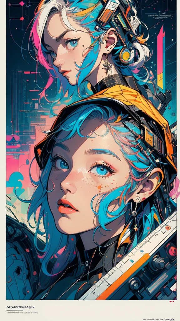 (((masterpiece, highest quality))),(((solo:1.2))),(((1girl:1.2))),32k wallpaper, very detailed, poster, vintage science fiction,(((((geometric cinematic movie poster))))), ((bauhaus)),(shape),(((abstract))),(mid century modern),movie poster,(((((portfolio))))),(((((Close-up))))),(((((bust up))))),((((more various angle)))),((((highlight)))),Vast landscape,((((heterochromia)))),(((complete. detailed face))),((((Extremely talented)))),(((((most complecated futristic machine))))),(Colorful color scheme),reflect kaleidoscope