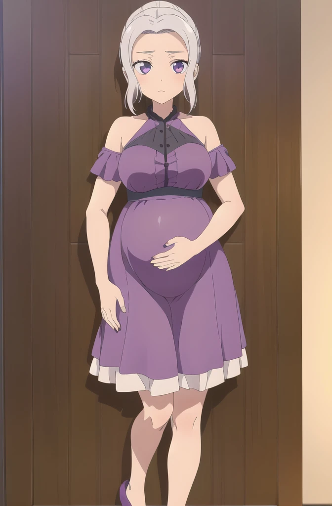 (Full body, glasses, detailed, 1girl), An image of a pregnant girl