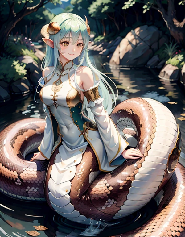 Eunectes, tetas grandes, tetas grandes, Jungle, Lake, Sun, steam, , Naked, thicc, Eunectes has a short snake tail, Busty, Sexy, the perfect body, Without bra