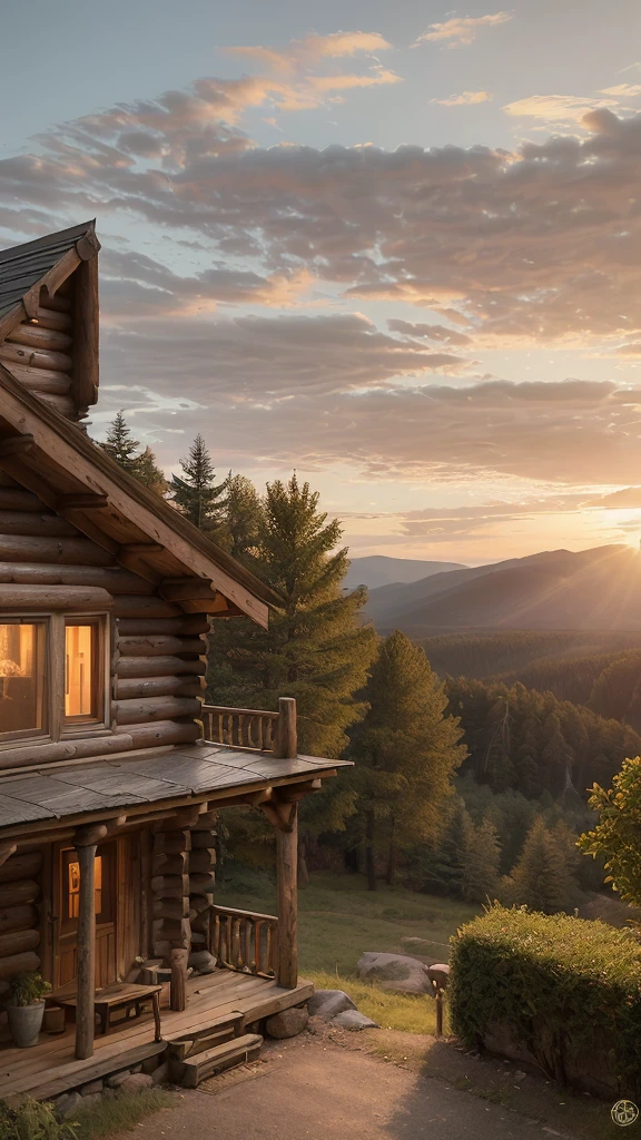 As the light began to fade, an old log cabin was spotted in a small clearing ahead. The cabin's roof shimmered in the fading sunlight. The log cabin was located near a quaint steampunk village, nestled within the rugged wilderness.
Upon approaching the cabin, one could sit on the bottom porch steps, resting their hands on their knees. From this vantage point, a peaceful scene could be taken in as the day came to an end. The natural beauty of the surroundings evoked a sense of calm.
The steampunk village provided a glimpse into an imaginative world, with its unique architecture and retro-futuristic technology. Though small and remote, it was a hub of innovation and creativity.
Beyond the village lay dense forests and rolling hills. The raw, rugged wilderness possessed a spirituality and timeless quality. The changing seasons transformed the landscape in dramatic ways.
As the last light of day faded, the porch of the cabin offered a place of respite and reflection, overlooking the village and natural world beyond. It was a serene spot to connect with nature and find inner peace as darkness slowly descended.