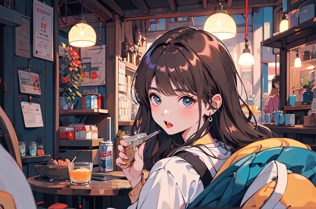 (Representative works:1.2)、Highest quality、Pixiv、Rebellious girl、Portrait、Light brown hair、Female、