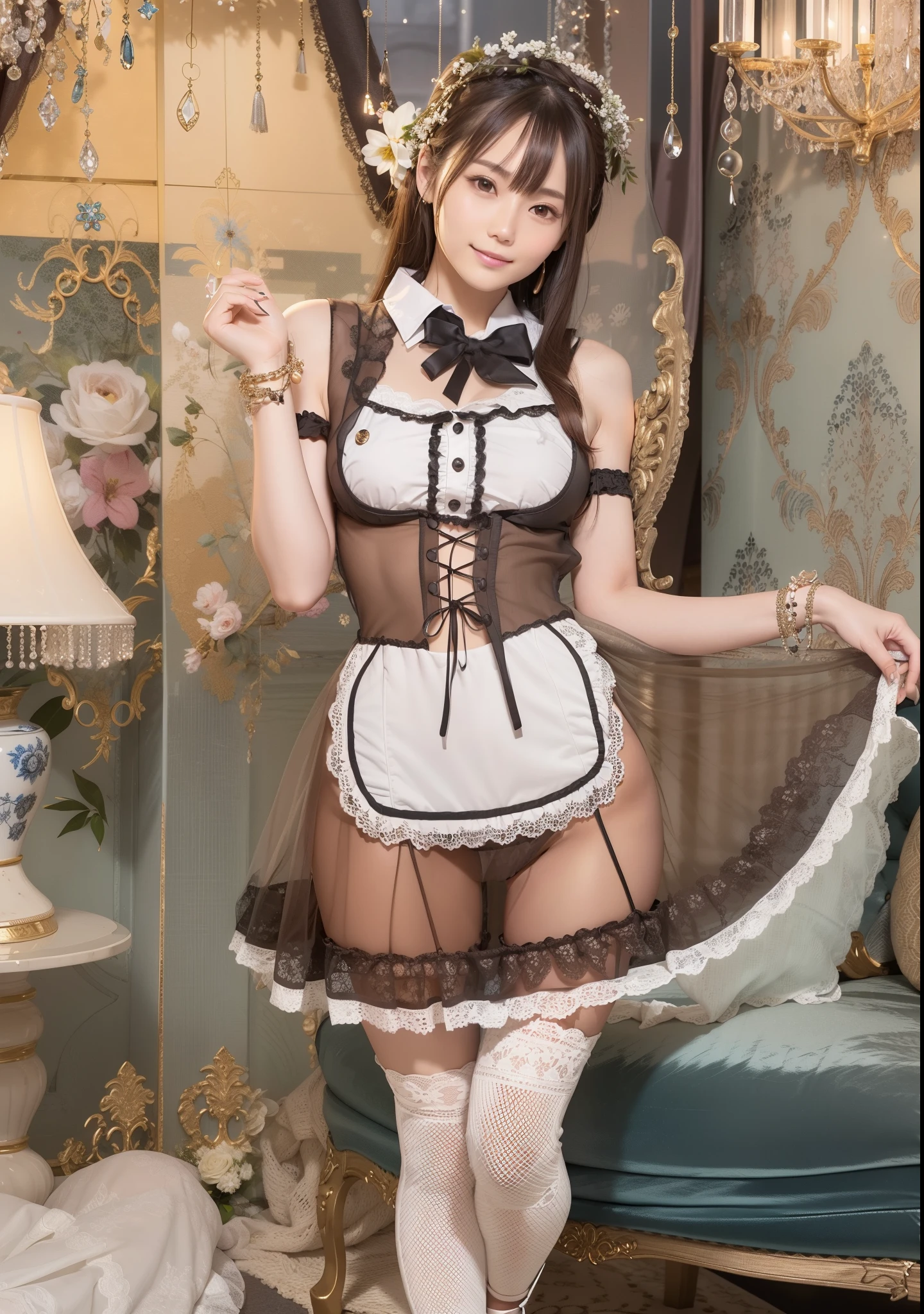 (best quality:1.5), (masterpiece:1.5), very detailed, high resolution, 8k, cute Japanese woman, cute 24 year old beauty, slim body, (busty breasts:1.5), thin lips, detailed face, Beautiful and elegant face, cute face, natural bangs, arched eyebrows, well-groomed eyebrows, (big eyes with a good balance between the left and right sides), cute eyes, beautiful eyes, beautiful thin nose, (beautiful skin), medium Hair, Brunette hair, black hair, (natural bangs), (Round and cute face:1.2), slim figure, (looking at the camera with a Gentle smile), beautiful legs, smooth skin skin, slim and beautiful thighs, cute and sexy slim 24 year old woman, fair skin , Beautiful breasts, (Slender and slim body:1.5), (Slim waist:1.8), (slim hips:1.8), ((slim Butt:1.8)), I-type Valley, cleavage, (Natural Light:0.8), (lighting forward:0.8), (lighting front:0.8), (Flat lighting:0.8), Relaxed smile, Detailed fingers, beautiful hands, (Round face:1.4), Sexy dress,