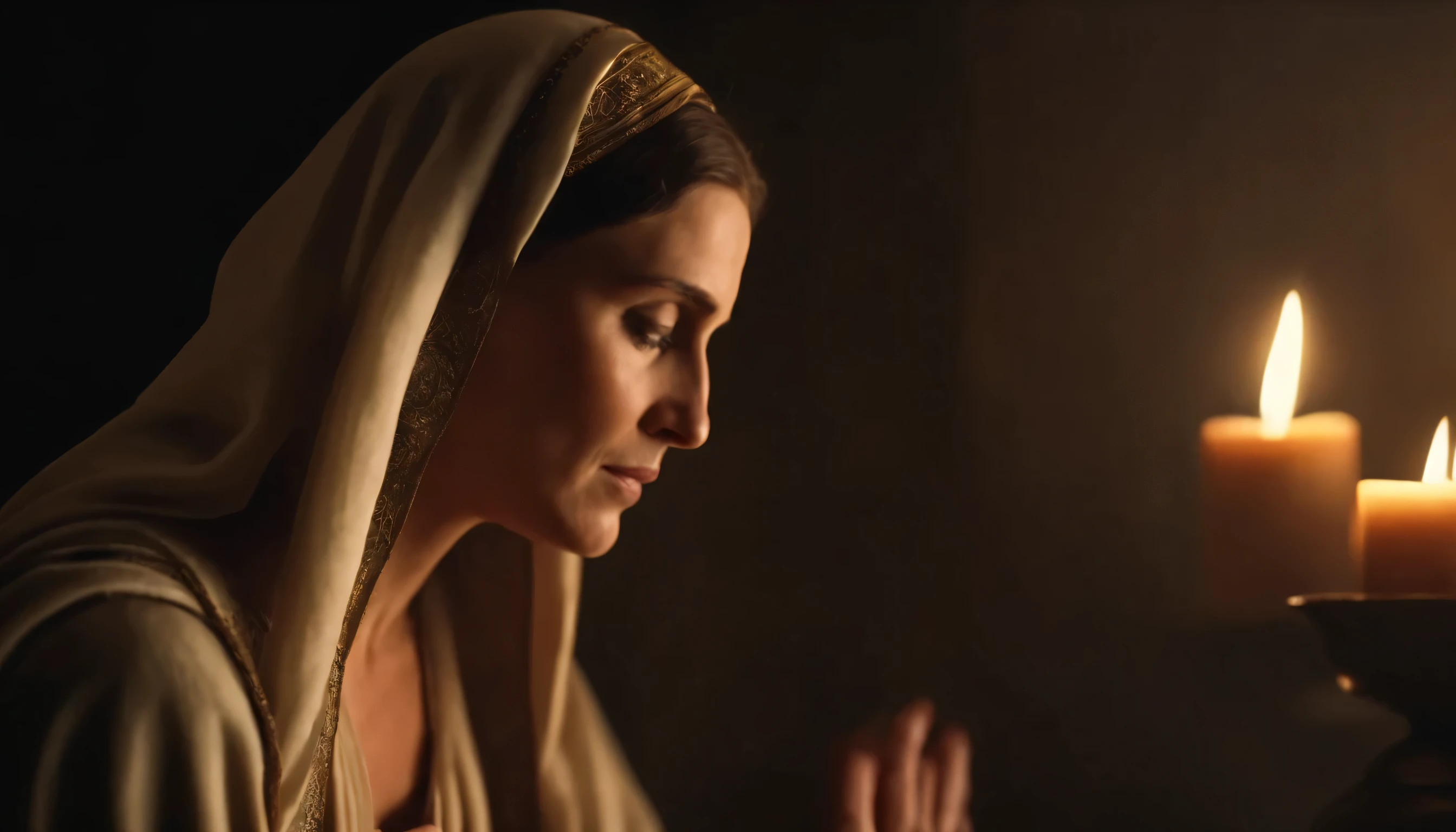 marie, the mother of Jesus Christ conversing with him . Biblical passage. Biblical image of simplicity