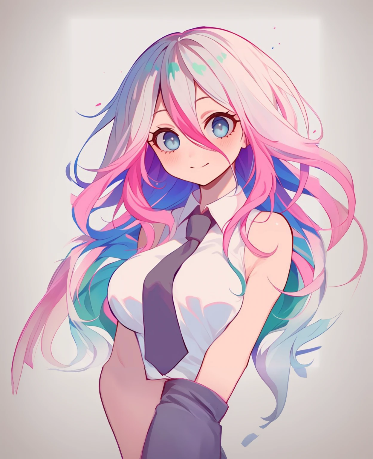 The girl's hair is extremely long.