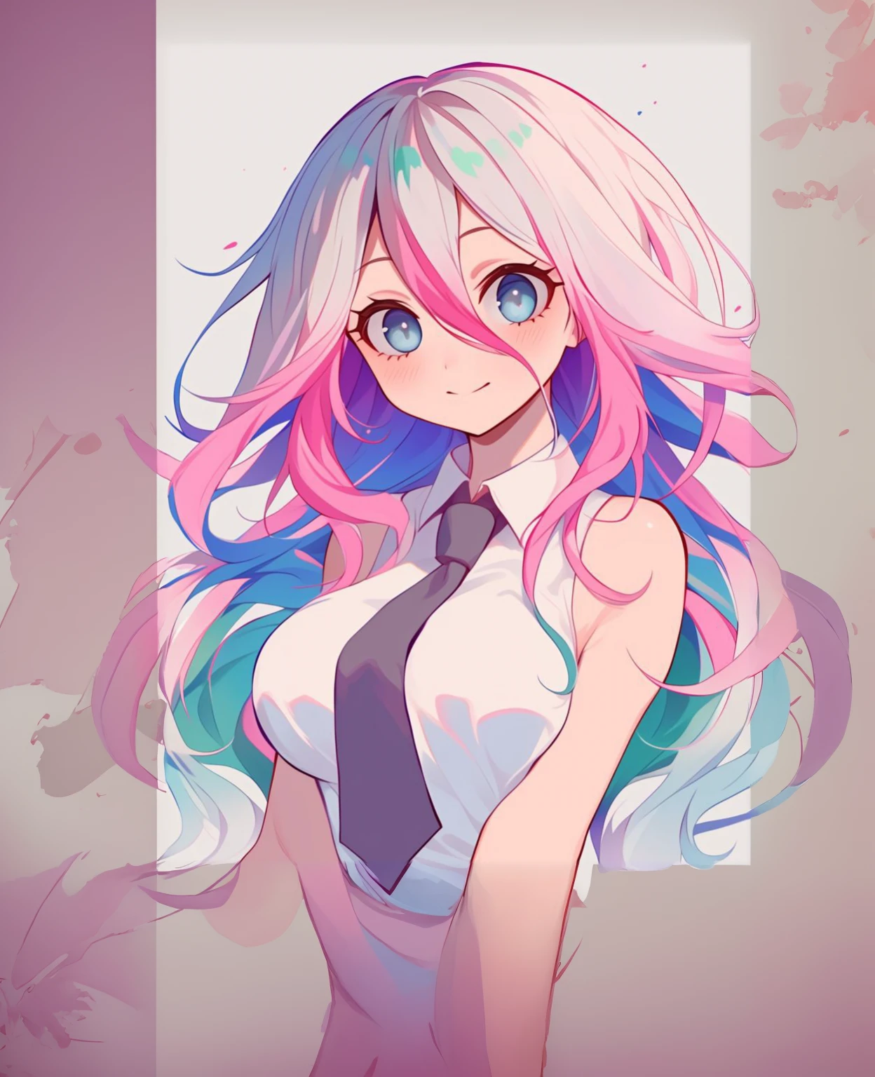 The girl's hair is extremely long.