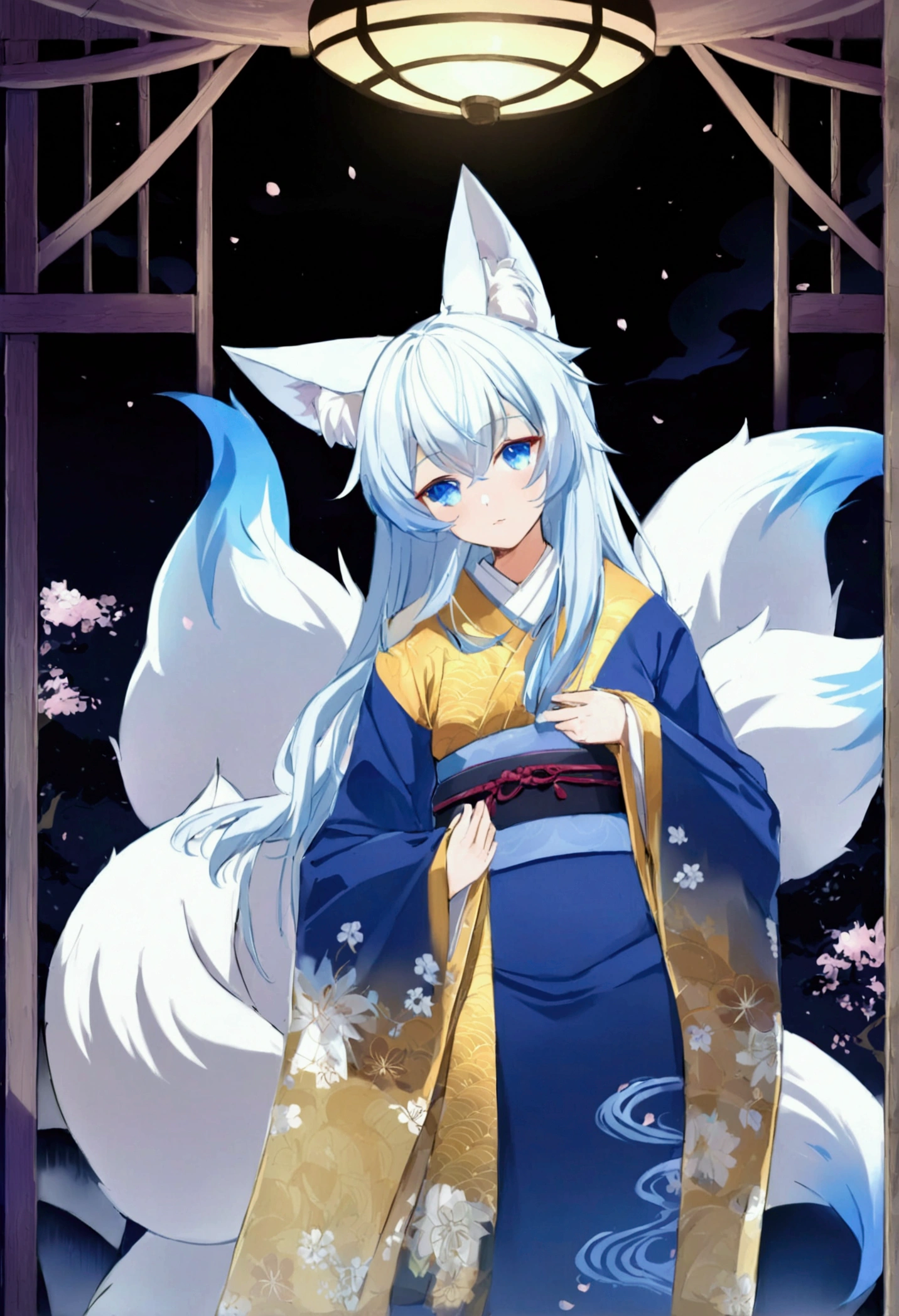 fox Light blue hair beast girl indigo fur fox beast girl fox Light blue hair beast girl indigo fur fox beast girl Wallpaper 4k,8k,highly detailled,,vivid colors,detailed kitsune with 9 tails,traditional Japanese artwork,tatami floor,beautiful cherry blossoms,floating lanterns,dark silhouette of a pagoda,subtle moonlight,dense forest,ethereal atmosphere,dappled sunlight,whimsical spirit,serene expression,elaborate kimono and obi,delicate hand-painted details,luminous eyes Anime Style fox blue White-faced golden-haired nine-tailed fox Coat blue woman fox Light blue hair beast girl indigo fur fox beast girl Anime Style fox blue White-faced golden-haired nine-tailed fox Coat blue woman mysterious background Blue Flame girl have a ball of light fox Light blue hair beast girl indigo fur fox beast girl mysterious background Blue Flame girl have a ball of light Anime Style fox blue White-faced golden-haired nine-tailed fox Coat blue gender change gender change mysterious background Blue Flame girl have a ball of light woman
