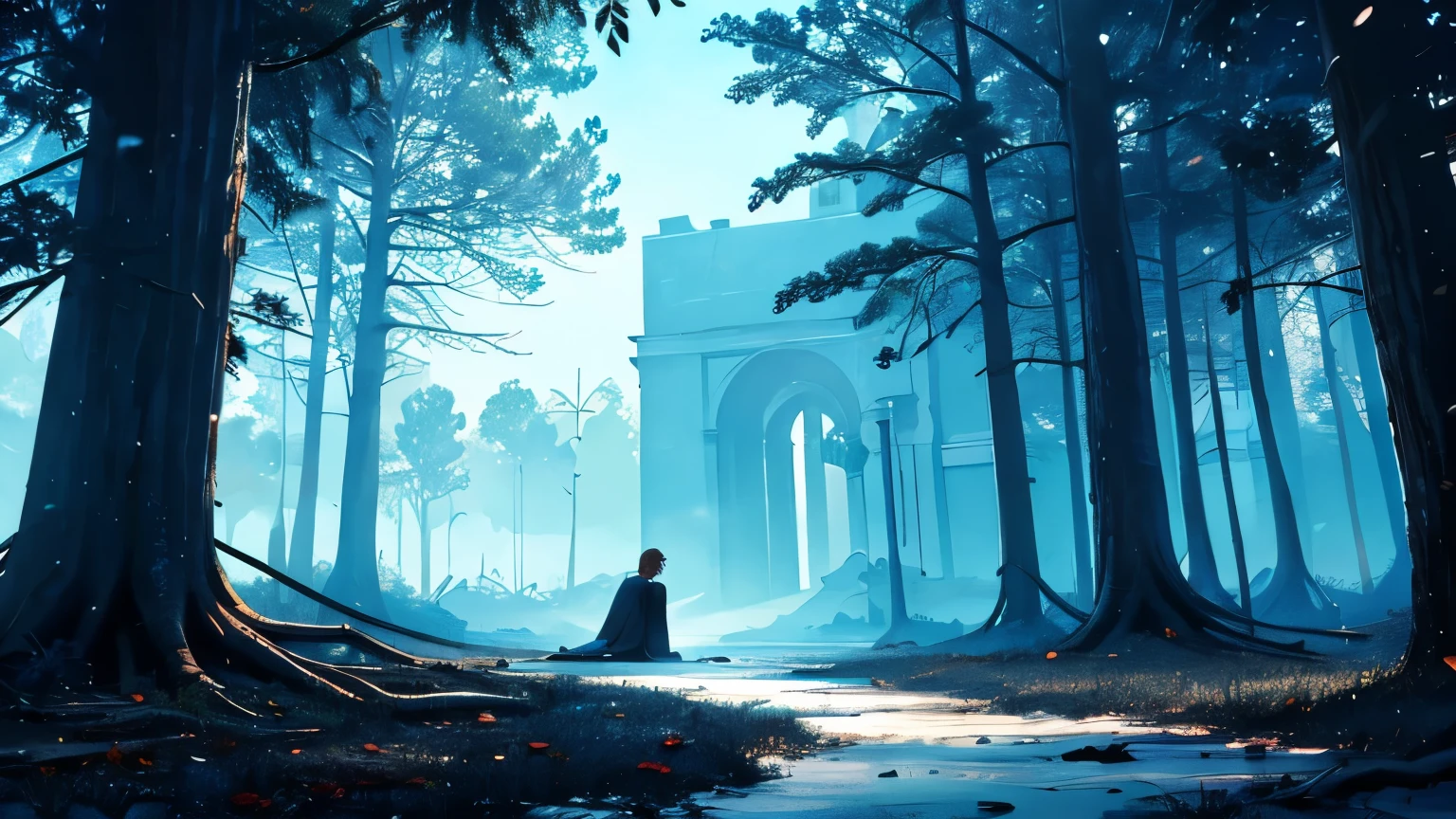 1girl Sitting back against a tree of tears This loneliness is what I fear I'm looking silently at the night sky The stars don't shine anymore Since you have passed away Life on a battlefields, death and decay Is it the dream For freedom and liberty A farewell my love, tragic destiny Last night, I dream of you by my side You're still waiting for me on the other side I know that one day