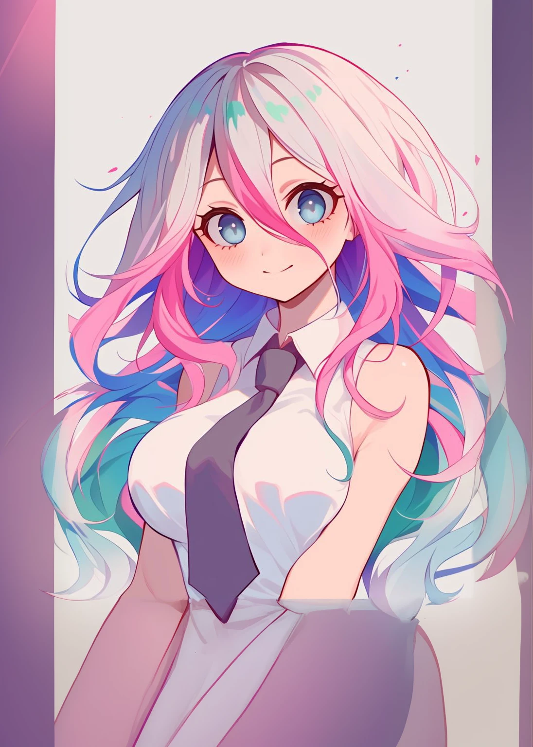 The girl's hair is extremely long.