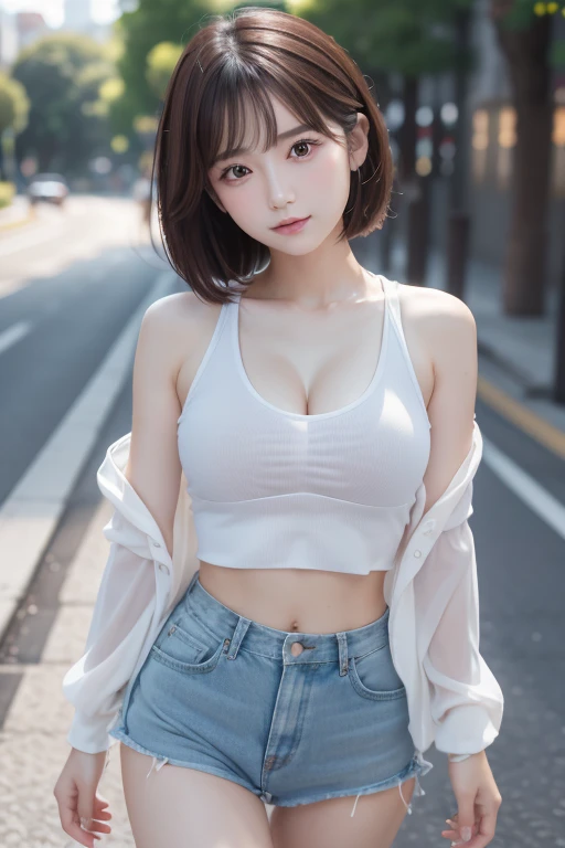((4K,8k,Masterpiece))、photograph、Highest quality、Detailed face、High resolution、actually exists、A rare talent、Beautiful Eyes、looking at the camera、1 Japanese、Japanese Idol、girl、cute、Natural Makeup、short hair、19 years old、Vibrant、Marathon runner、Cleavage、Transparency、Sweaty skin、High leg、on the track、Long distance runner
