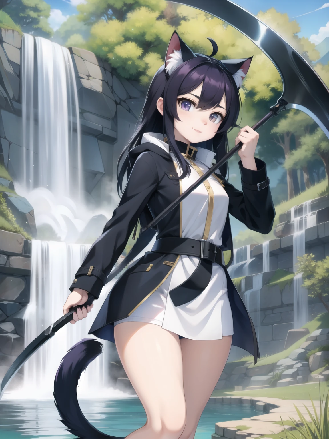 Add the end of a cat tail