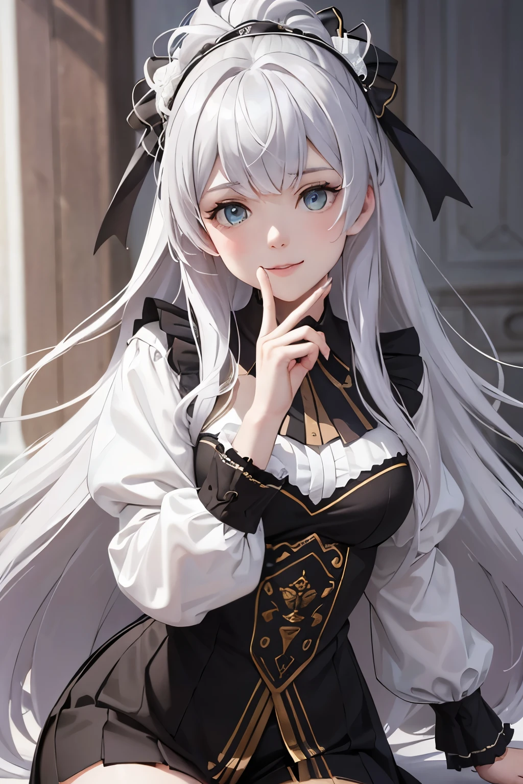 mile、Adele von Ascham、I said my abilities are average、Silver Hair、beautiful girl、（（（ＳＦＷ、sound、Highest quality、first-clasasterpiece、Normal body、8k、Detailed face、Ultra-precision、Normal hand、Normal finger、５Finger、Highest）））