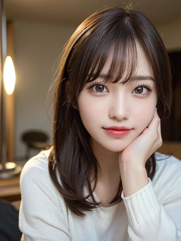 (masterpiece:1.3), (8k, Photorealistic, RAW Photos, Best image quality: 1.4), 20-year-old girl、(Random Hairstyles:1.2)、Super detailed face、Attention to detail、double eyelid、Sharp focus:1.2、Beautiful woman:1.4、Light brown hair、Highest quality、masterpiece、Ultra-high resolution、(Photorealistic:1.4)、Highly detailed and professional lighting、Brown nits、thin、smile、Black long hair、Deadly position、Clear Skin、Random pose、Shiny Hair、Sculpture model pose、valley、Butt