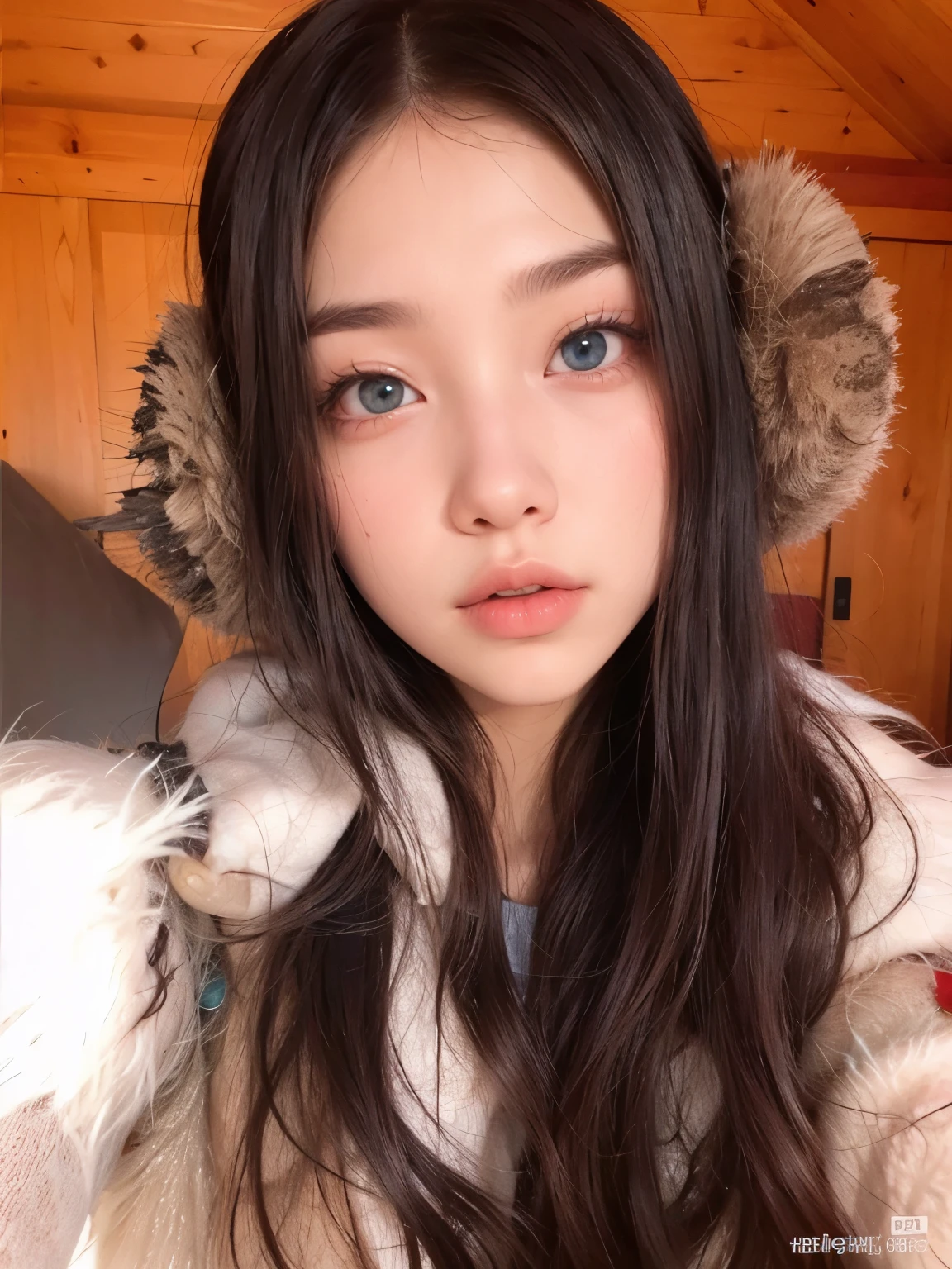 a closeup of a woman with long red hair, red hair, red hair, ulzzang, Billie Elish, with bangs, l0 ng hair with bangs, Billie Eilish, long hair con flequill ○ completo, neat hair with bangs, with bangs compl eto, Jinyoung Shin, red long hair with bangs, korean girl, blue caramel eyes, color blue eyes, Billie Elish, cabello with bangs completo
 