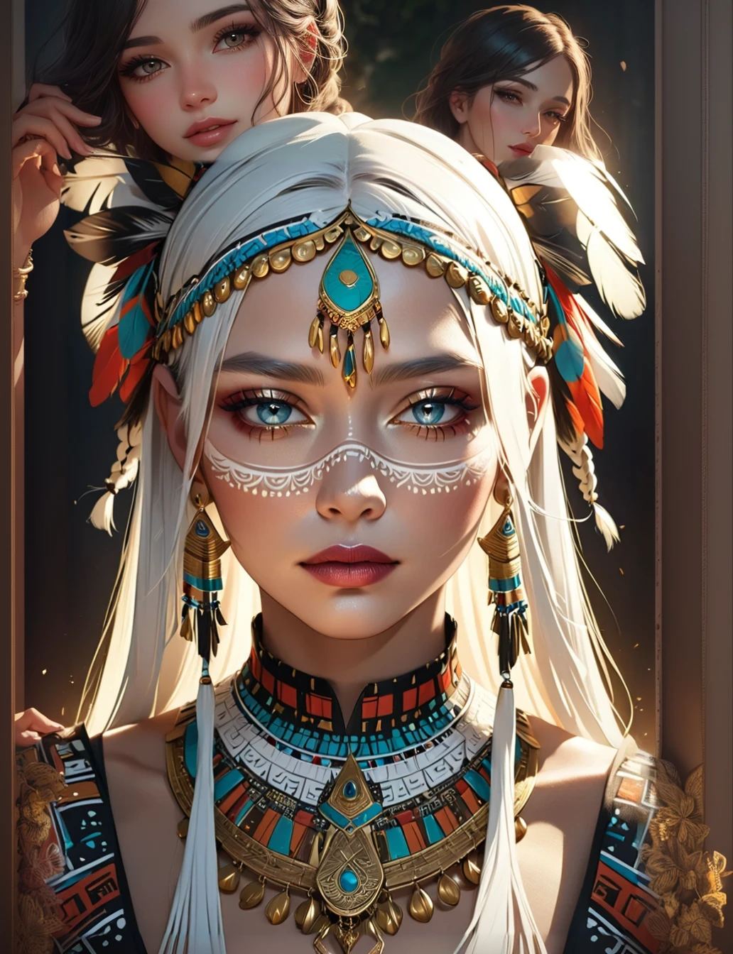 a beautiful detailed girl in a garden, photo-realistic, stunning detailed face and eyes, long eyelashes, beautiful detailed lips, detailed skin texture, detailed jewelry, detailed clothing, detailed background, intricate floral patterns, lush greenery, natural lighting, highly detailed, 8k, ultra-detailed, photorealistic, masterpiece, vibrant colors, cinematic lighting