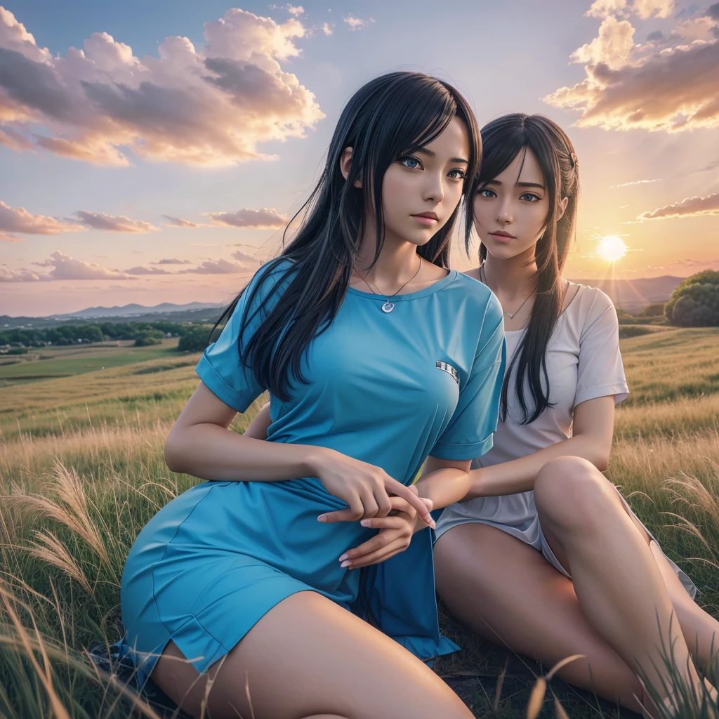 A classic BMW M3 E36 sports car in ABS blue、Anime scenery of a girl sitting in tall grass with a sunset in the background.Beautiful anime scene, Beautiful anime peace scenes, Makoto Shinkai Cyril Rolland, Beautiful anime scene, Awesome Wallpapers, Anime Art Wallpapers 8K, Anime Background, artistic Anime Background, anime wallpaper 4k, Anime Art 4K Wallpaper, Anime Wallpaper Art 4k,