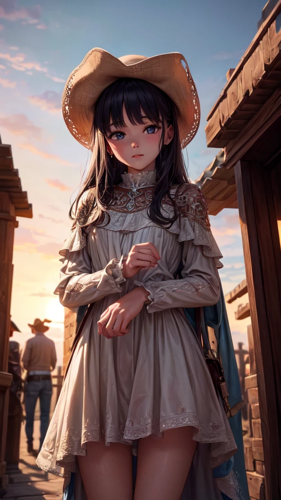 (4K,masterpiece,Highest quality,Super detailed),(Cowboy Shot:1.2),(Dawn,bloom),The audience watching,(alone),(Women&#39;s Page),Japanese,(Teen),(Medium Hair,Silky Hair,Straight hair,Black Hair),(Beautifully detailed face,Beautiful attention to detail,Detailed skin,Mid-chest,Medium Hips,Fair skin),thin,A light smile,shy,(Wet one piece competitive swimsuit),Poolside with long flowing blonde hair、Make up image of young woman with captivating violet eyes。she smiles warmly、There is a slight redness on the cheeks。Wearing a wet school swimsuit、The tight-fitting swimsuit perfectly shows off her body lines.。The setting is the school pool.、The strong midsummer light shines brightly on the school swimsuit.。The background is slightly blurred to focus on her school swimsuit.。she stands confidently、Exudes a friendly and approachable attitude,Protruding nipples