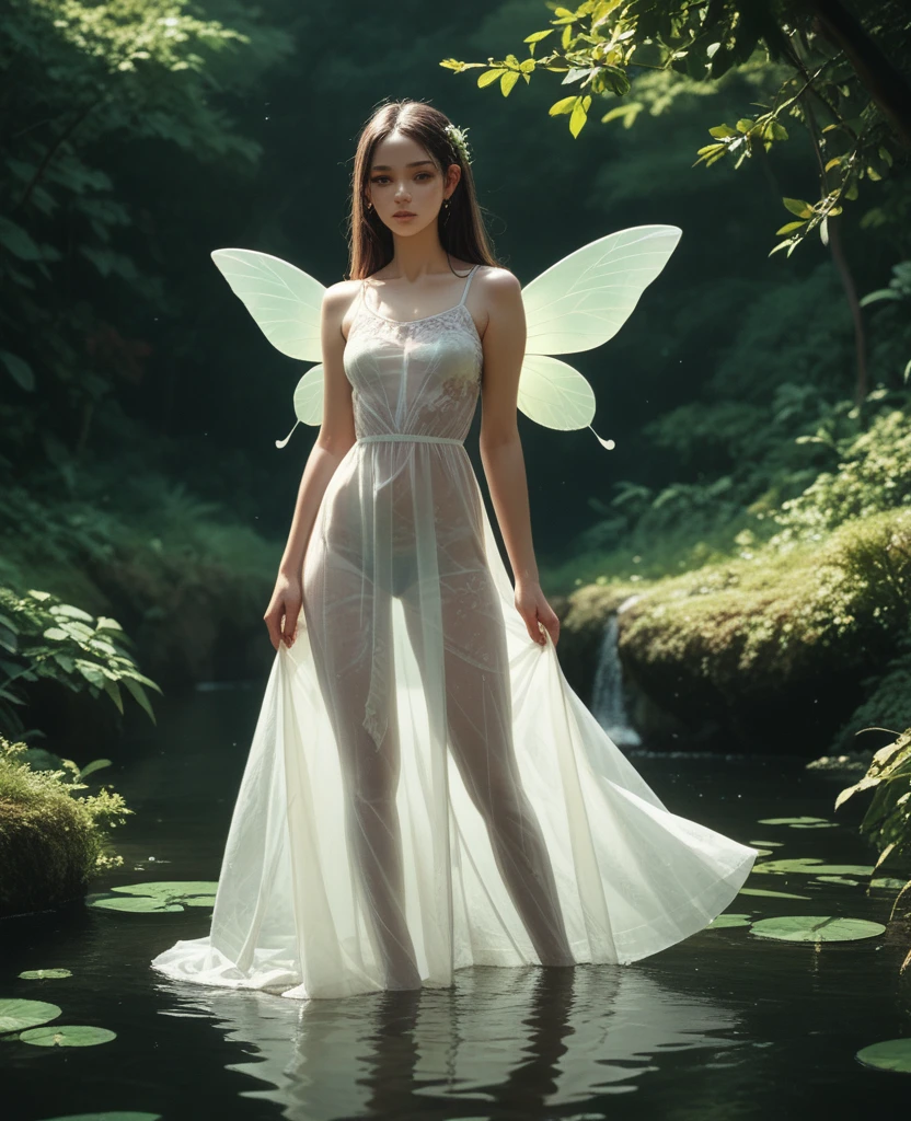 Two fairies playing by the water、See-through dress、Easygoing