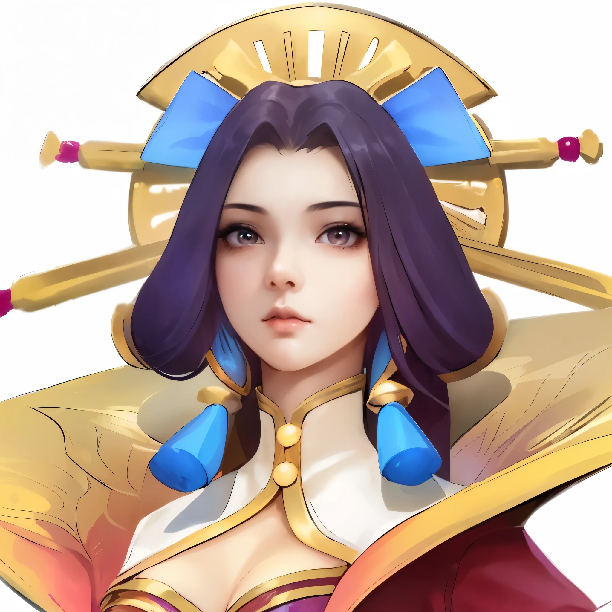 (Skin Indentation:1.5), Practical, Reality, (masterpiece:1.5), Concept Art, Intricate details, Very detailed, Reality, Octane Rendering, 8K, Unreal Engine, Dynamic poses, best quality, high resolution, (Practical face:1.1), (Surrealism:1.1), ((Close-up of face)), Perfect eyes,(Glowing skin:1.2), (((hairstyle))), (((Perfect hands))), (Very detailed的背景), ((Dynamic Background)), ((lightning)), (Light), (1 Girl, Solitary), (Beautiful and delicate girl), Noble Queen,Wu Zetian,Look up and despise everything,Beautiful and cool,Brown eyes,Looking into the distance,