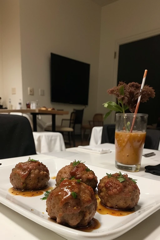 picture of meatballs available on a table
