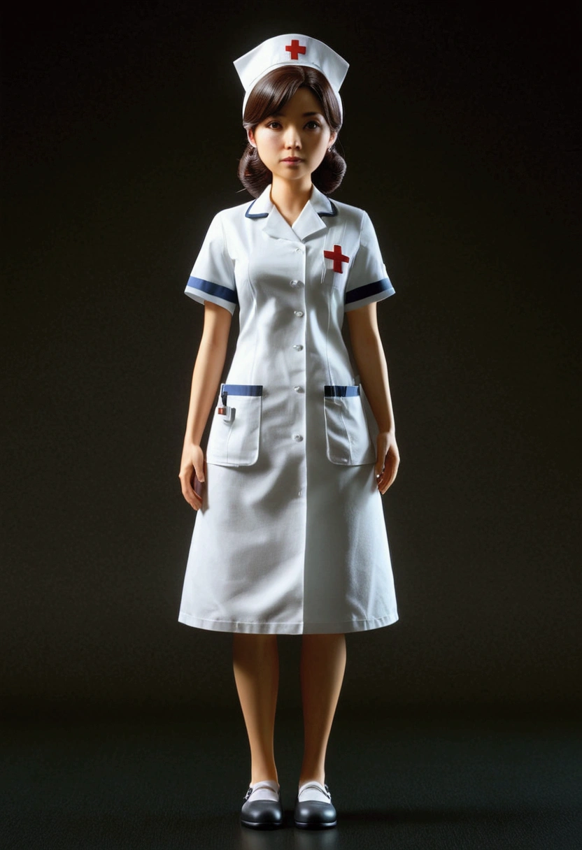 Nurse, full body, by Atey Ghailan, cinematic still, (best quality, masterpiece), very aesthetic, perfect composition, photorealistic, intricate details, ultra-detailed, vivid colors
