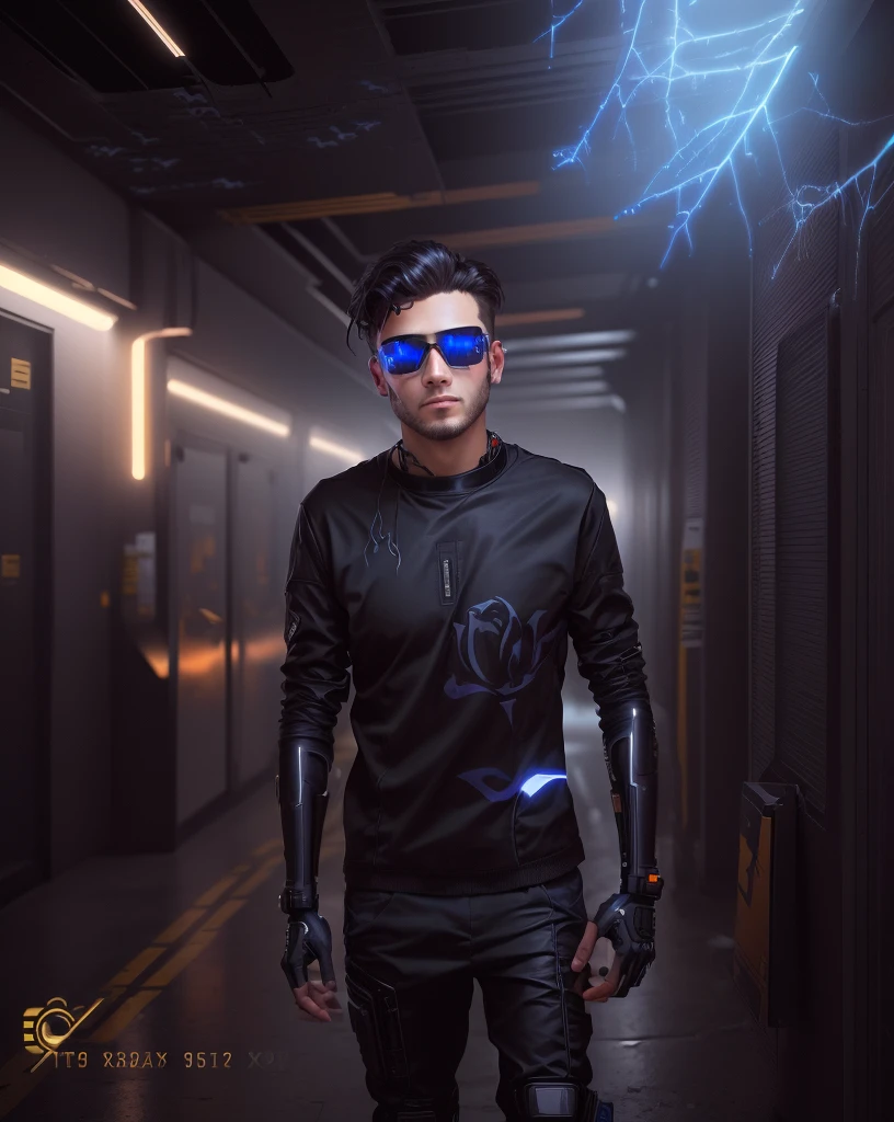 Change background cyberpunk handsome boy, realistic face, 8k, ultra realistic,