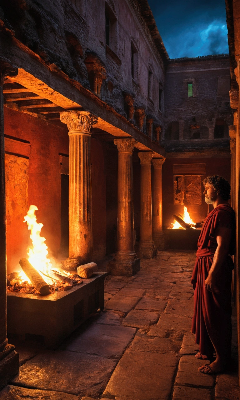 Cinematic image of ancient roman brothels