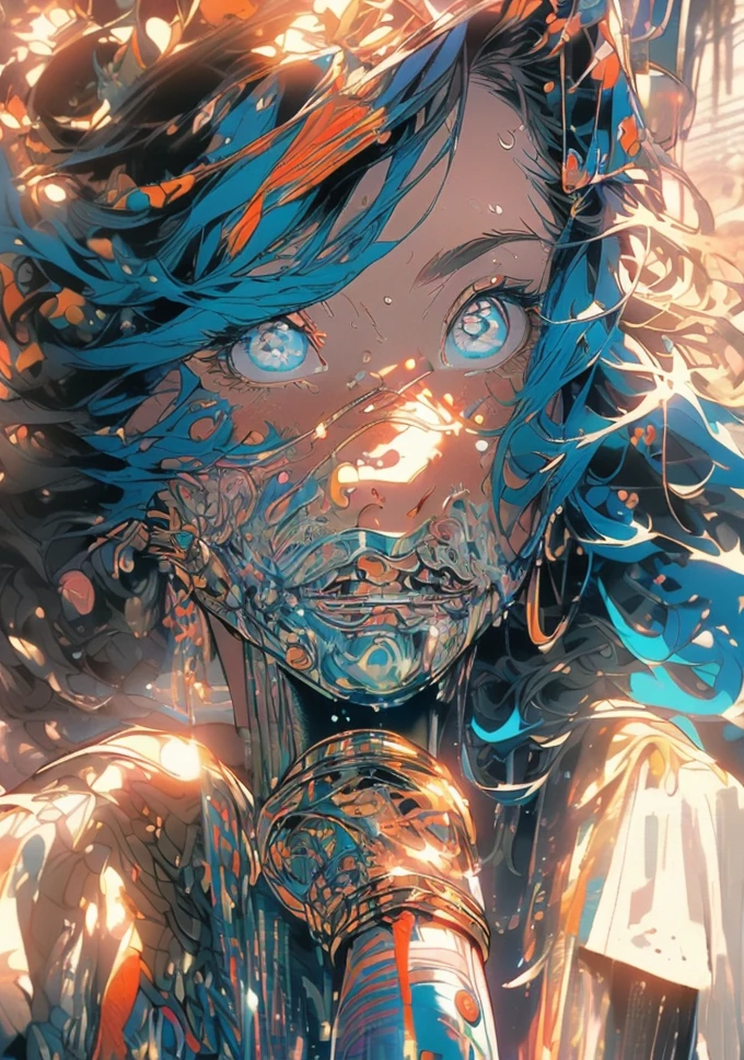 (((Full body latex bondage suit))),(((masterpiece, Highest quality))),(((alone:1.2))),(((One Girl:1.2))),32K Wallpapers, Very detailed,(((((portfolio))))),(((((close))))),(((((Breast augmentation))))),((((More angles)))),(((highlight))),(((completion. Detailed face))),((((Very talented)))),(((((The most complex machine))))),(((Genius Mechanic))),((Overall colorful)),(((((Huge breasts,Browsing Caution,((BDSM)),((Ripped latex bondage)),Erect nipples,Transparent chest,A woman experiencing orgasm,,grab penis with hand,Sweat coming out of penis,Realistic Face,Beautiful image quality,Woman playing,Beautiful face,Beautiful eyes,