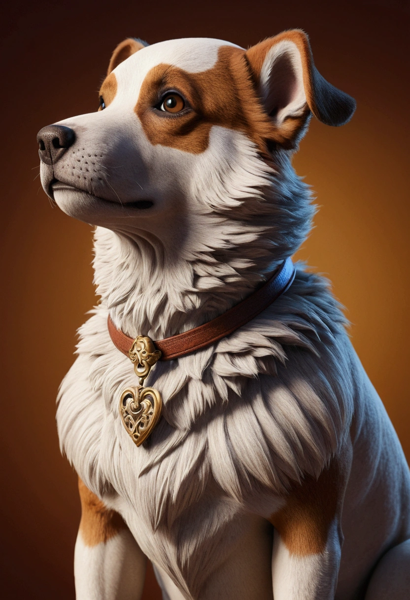 a furry dog with human features, realistic detailed anatomy, large breasts, wide hips, small penis, photorealistic, 8k, high quality, masterpiece, intricate details